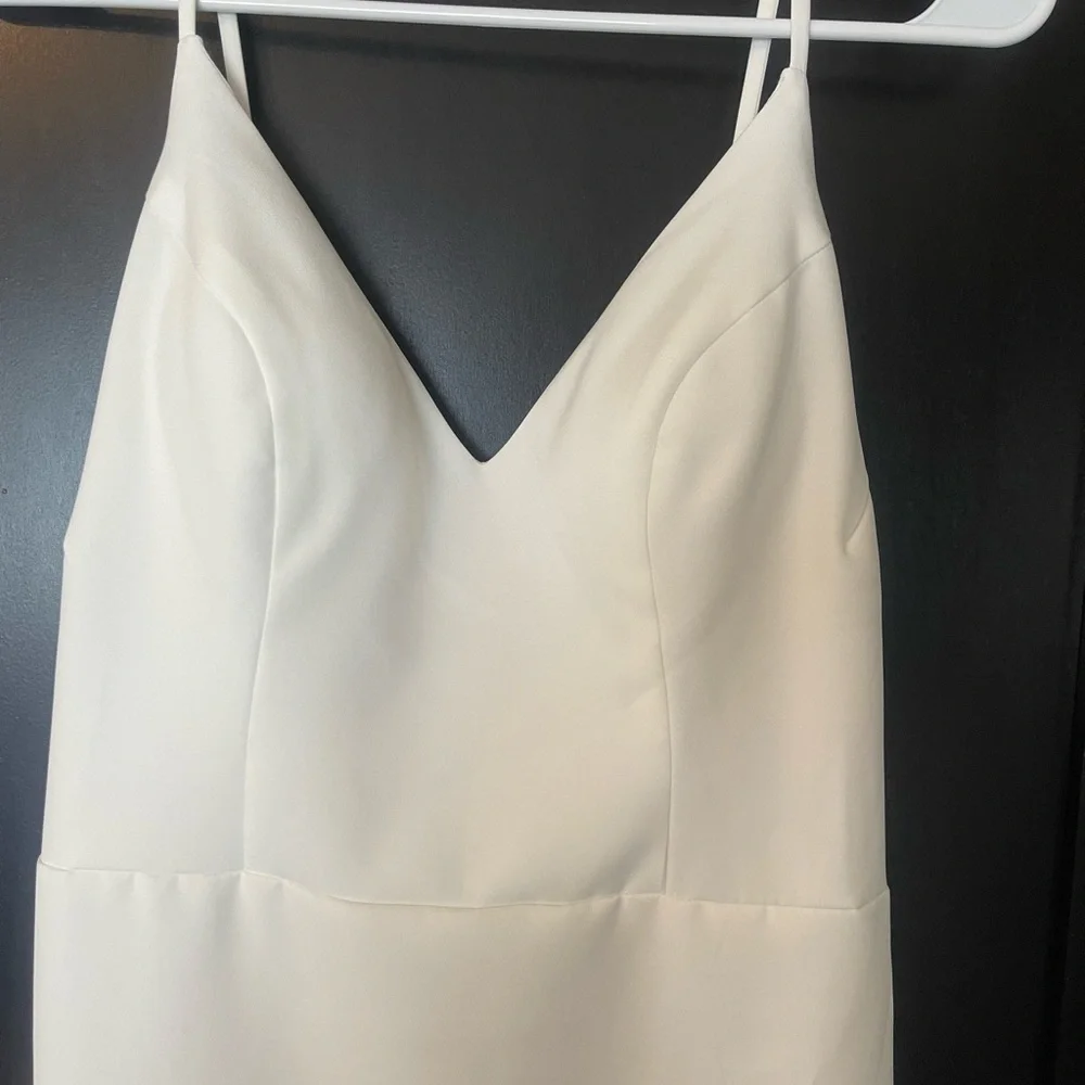 Simple Open Back Fit and Flare Wedding Dress - Picture 12 of 14